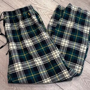 Polo Ralph Lauren Pajama Pants Mens XL Green Blue Plaid Sleepwear Lounge Bottoms
